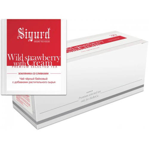 Чай чёрный Wild Strawberry With Cream (30 пакетиков по 2 гр)